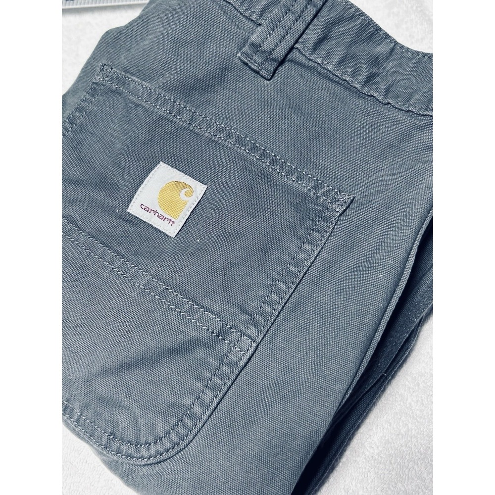 Carhartt 102291 Rugged Flex Relaxed Fit Canvas Work Pants Gravel Gray 34x32 EUC